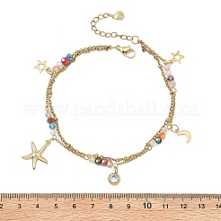 Facettiertes Rondell aus galvanisiertem Glas&nbsp;AJEW-AN00793