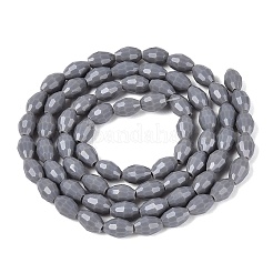 Chapelets de perles en verre opaque de couleur unie&nbsp;GLAA-N071-01A-C11