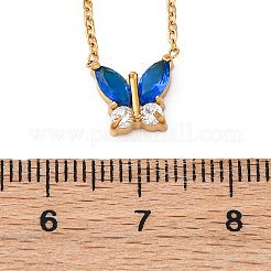Colliers avec pendentif papillon en acier inoxydable 304 et zircone cubique&nbsp;LS-NJEW-Z057-05A-G