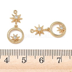 Pendentifs en laiton zircon cubique transparent&nbsp;KK-D261-11G