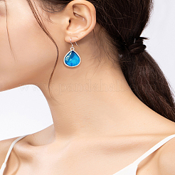 20 шт. подвески из сплава в форме капли с открытой задней частью в 2 цветах&nbsp;FIND-LP0004-85