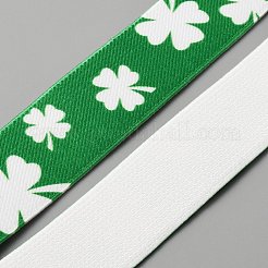 Strapazierfähige Hosenträger in Y-Form aus verstellbarem Polyester mit Kleeblattmuster&nbsp;AJEW-WH0282-89A