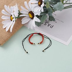 Fabricación de pulsera trenzada de hilo de nailon ajustable&nbsp;AJEW-JB00857-06