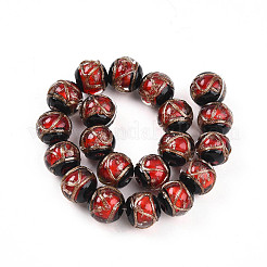 Бусины ручной работы бусины золотого песка&nbsp;LAMP-N026-01C