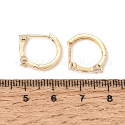 Orecchini a cerchio in ottone con pavé di zirconi cubici&nbsp;KK-CBACA55-16G