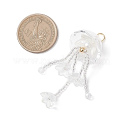 Grands pendentifs méduses en perles de verre&nbsp;X-PALLOY-MZ01166-02