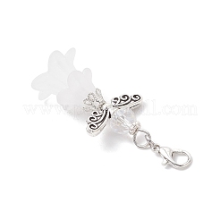 5 шт. подвеска в виде цветочного ангела из сплава и акрила&nbsp;HJEW-JM03784