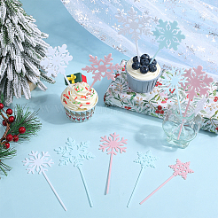 12 Set weihnachtliche Kuchendekorationen aus Kunststoff&nbsp;AJEW-SC0003-45A