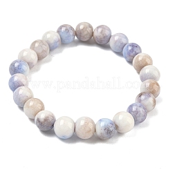 Braccialetti elasticizzati da donna con perline di vetro craquelé opaco da 10 mm&nbsp;BJEW-PH01823-10
