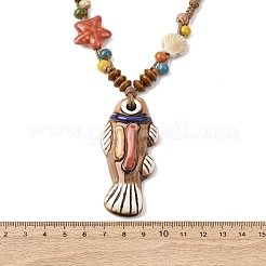 Керамическая подвеска в виде рыбы&nbsp;LS-NJEW-B146-03