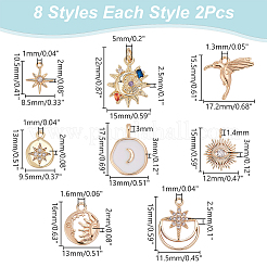 16шт 8 стиля латунные подвески&nbsp;KK-WR0001-34