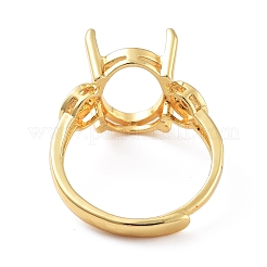 Стойка покрытие овальная латунь микропаве кубический цирконий регулируемый солитер кольцо компоненты&nbsp;KK-Q819-04G