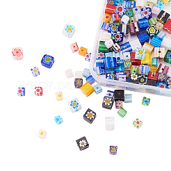 2 стили стеклянные бусины миллефиори ручной работы&nbsp;LK-CJ0001-06