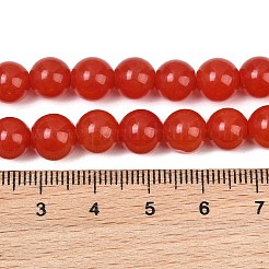 Naturels teints en blanc perles de jade brins&nbsp;GG-CBAEB22-B01-8mm-06