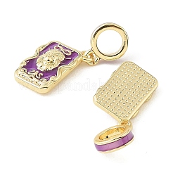 Messing emaille europäische baumeln charme&nbsp;KK-CBA6938-14G-02