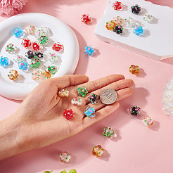 42шт 7 цвета бусины ручной работы с неровностями лэмпворк&nbsp;LAMP-TA0001-25