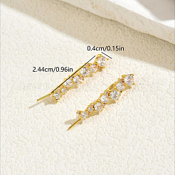 Orecchini da donna in ottone con micro pavé di zirconi cubici&nbsp;YF0331