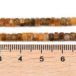 Натуральный тигр кварц бисер пряди&nbsp;G-G345-C11-2x4mm