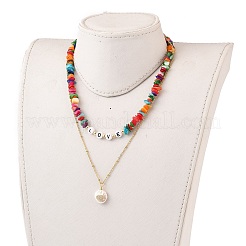 Collares de doble capa de san valentin&nbsp;NJEW-JN03192
