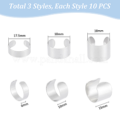 30 шт. 3 стиля манжетных колец из нержавеющей стали 304&nbsp;STAS-UN0059-25