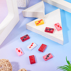 9 шт. двухцветные окрашенные стеклянные бусины&nbsp;LAMP-TA0001-87