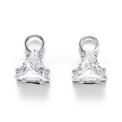 Breloques en laiton zircon cubique clair&nbsp;ZIRC-G170-14P