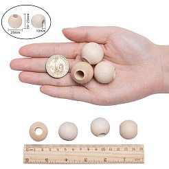 Perles de bois non finies&nbsp;WOOD-PH0008-30B