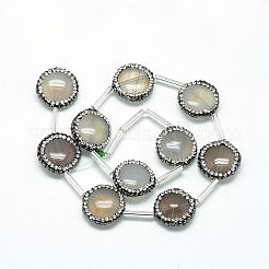 Натуральный серый агат горный хрусталь шарики&nbsp;G-Q487-02