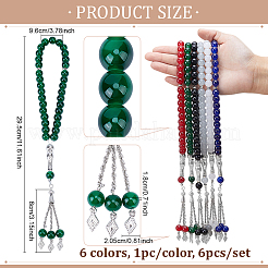 6 pulsera de rosario de oración de 6 colores&nbsp;BJEW-PH0004-61