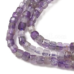 Facettierten natürlichen Amethyst Perlen Stränge&nbsp;G-RM250101-E21