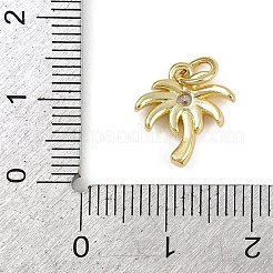 Подвески из латуни с микропаве из кокосового дерева и прозрачными кубическими цирконами&nbsp;KK-Z123-06G