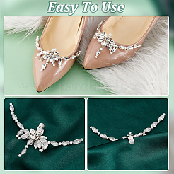 1 пара украшений для свадебной обуви из цветочных кристаллов и страз&nbsp;FIND-GA0003-62
