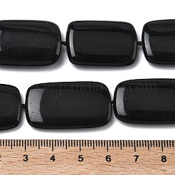 Натуральный черный камень бисер нитей&nbsp;G-L650-C01-01