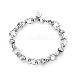 Pulseras de cadena de latón&nbsp;BJEW-N032-06P