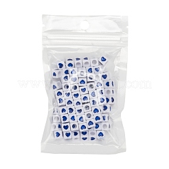 Perle europee acriliche bianche opache&nbsp;OPDL-FS0001-02C
