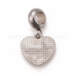 304 нержавеющая сталь хрустальные европейские подвески-шармы&nbsp;STAS-F278-05P