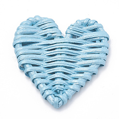 Spruzzo fatto a mano canna dipinta / perle intrecciate in rattan&nbsp;WOVE-N007-06C