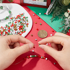 5 цветные стеклянные бусины&nbsp;SEED-SC0001-47B