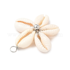 Pendentifs en coquillages de cauris mélangés naturels&nbsp;PALLOY-JF03859-02
