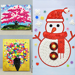 Пуговицы из смолы 300шт 2 цвета&nbsp;DIY-SP0003-98A