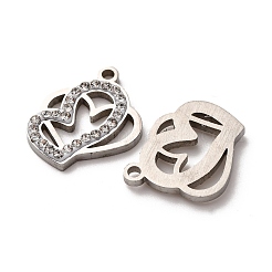 Pendentifs en strass et argile en acier inoxydable 304&nbsp;STAS-P406-17D-P