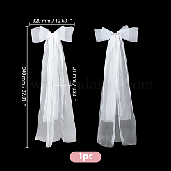 Veli da sposa in rete di poliestere bowknot&nbsp;AJEW-WH0609-534