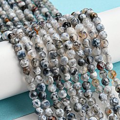 Крашеные бусины из натурального огненного агата с треском&nbsp;G-G007-01F