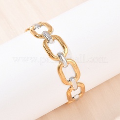 Браслеты-манжеты из нержавеющей стали 304 для женщин&nbsp;BJEW-G757-04GP