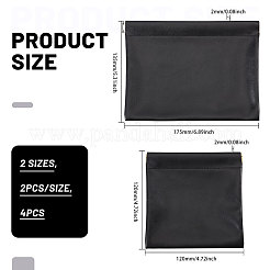 4 pz 2 stili di portamonete in similpelle a forma di scheggia&nbsp;ABAG-GL0001-14B