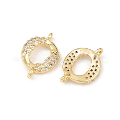 Звенья кольца из латуни с микропаве из прозрачного кубического циркония&nbsp;KK-G544-28G