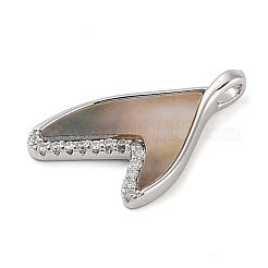 Латунные микропаве прозрачные подвески с фианитом&nbsp;KK-Q816-05P-02