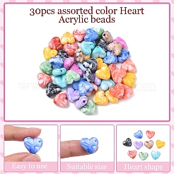 30 шт. акриловые бусины с имитацией драгоценных камней&nbsp;MACR-YW0003-57