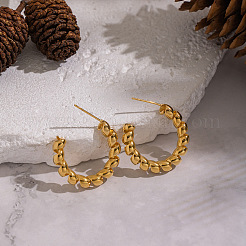 Серьги-гвоздики в форме буквы С из нержавеющей стали 304&nbsp;RC9217