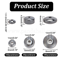 3 нить 3 стильные немагнитные синтетические гематитовые бусины нити&nbsp;G-AR0005-72